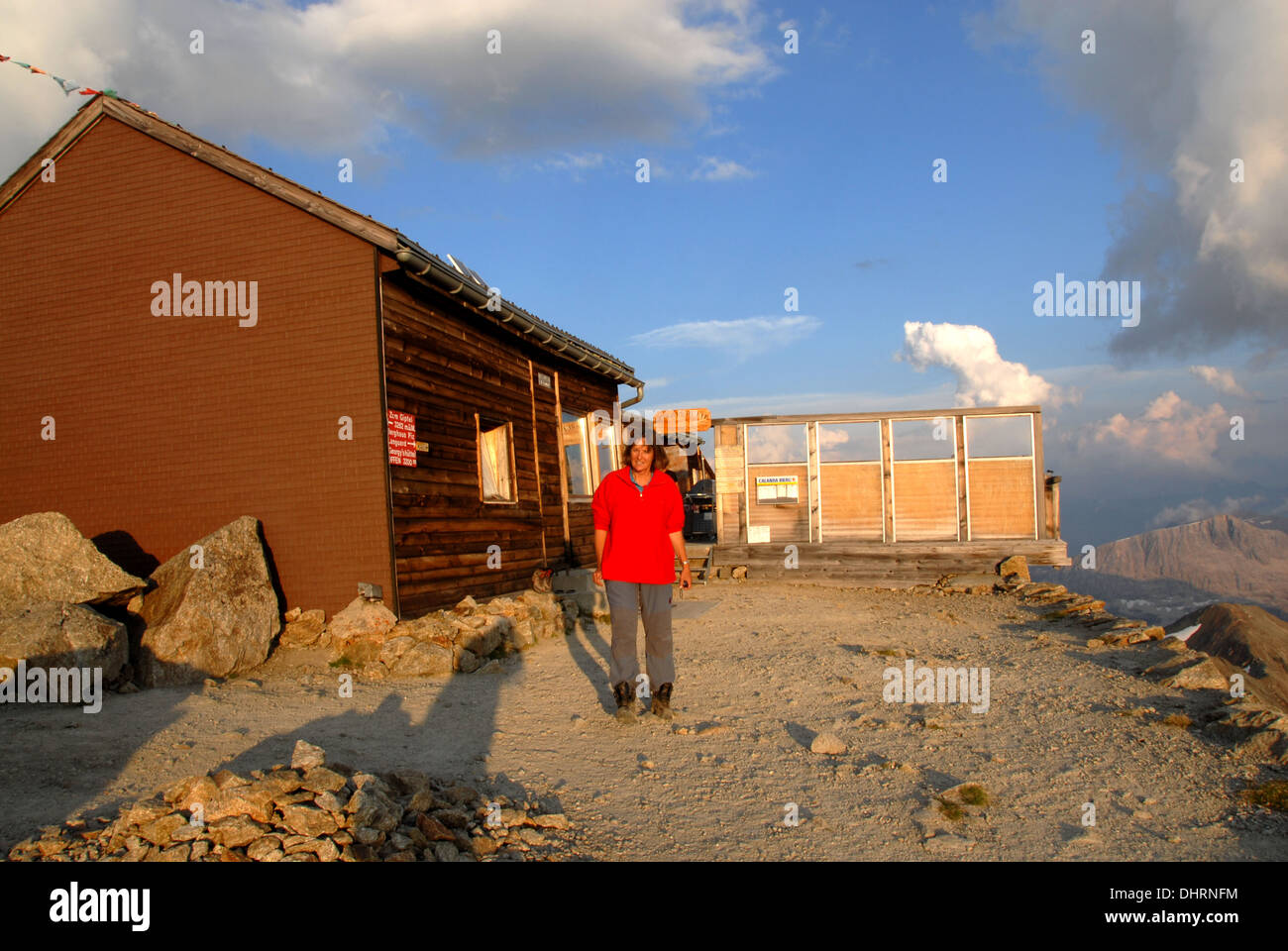 Georgy's hut sur le Piz Languard (3262 m), Grisons, Engadine, Suisse Banque D'Images