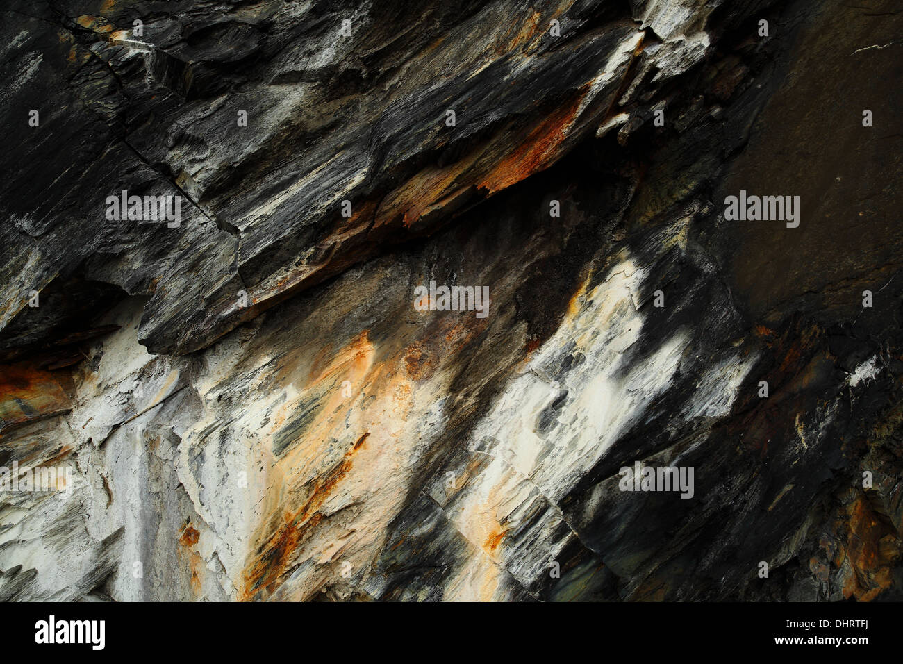 Ardoise à Abereiddy Wales Banque D'Images