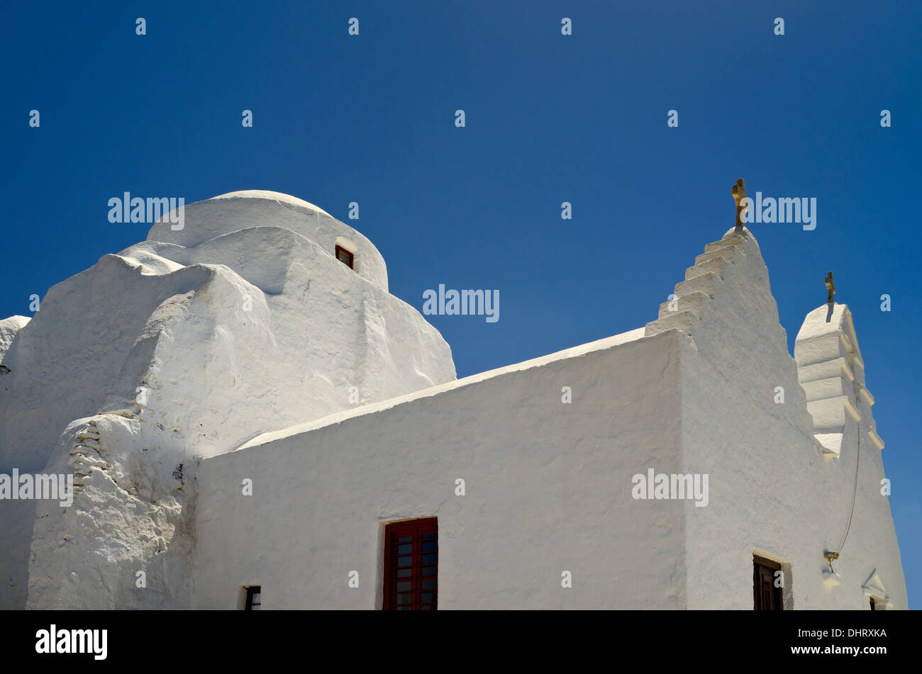Église orthodoxe grecque, la ville de Mykonos, Mykonos Banque D'Images