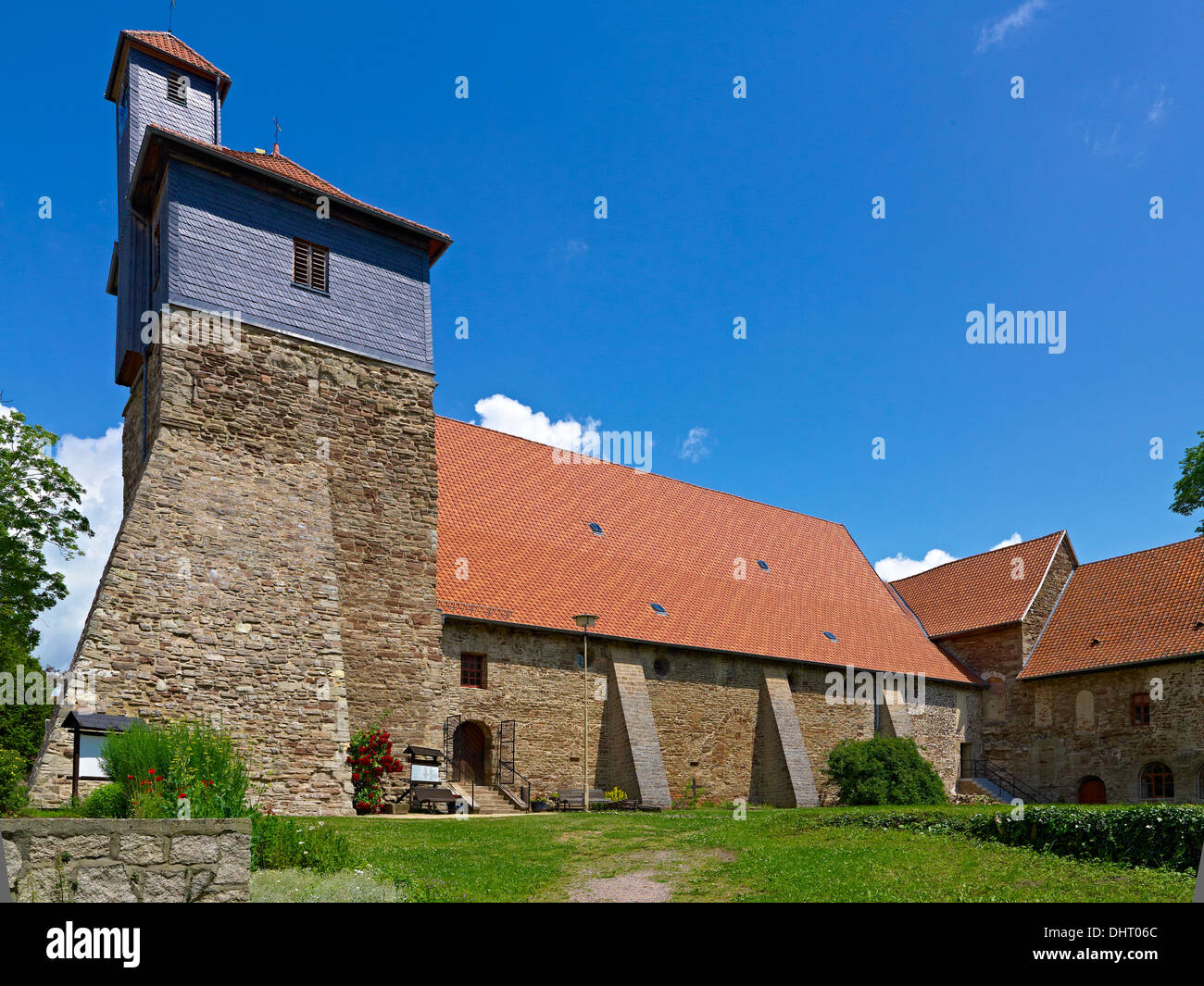 Église abbatiale, abbaye, Saxe-Anhalt Allemagne Ilsenburg Banque D'Images