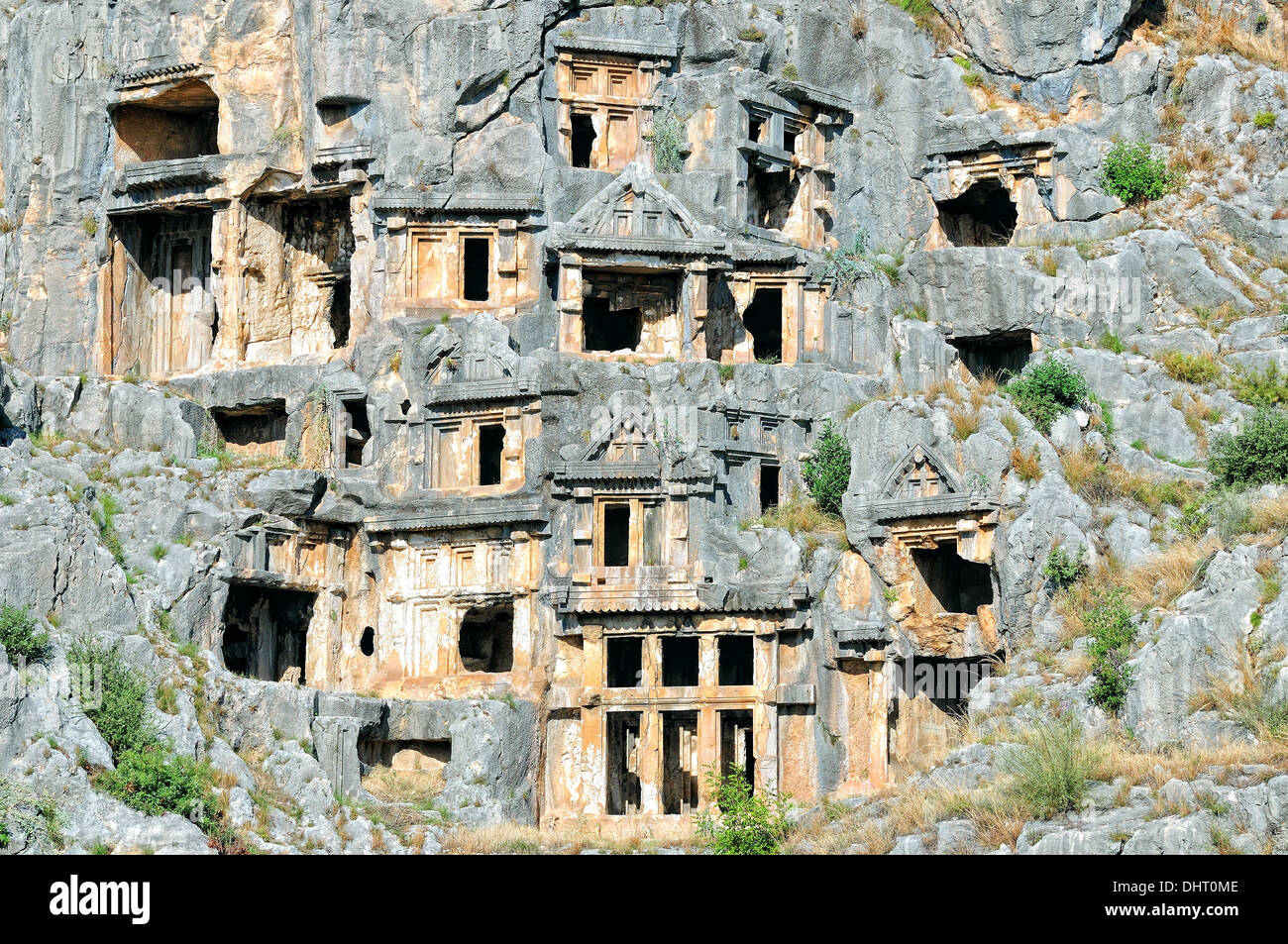 Rock Tombs dans Myra Turquie Banque D'Images