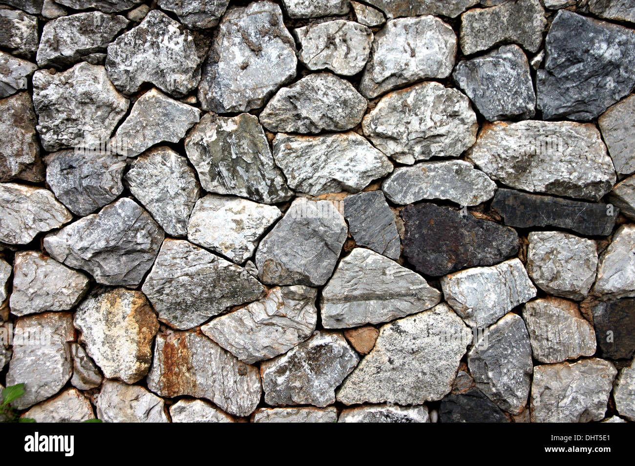 Les murs en pierre, et la défense de la maison. Banque D'Images