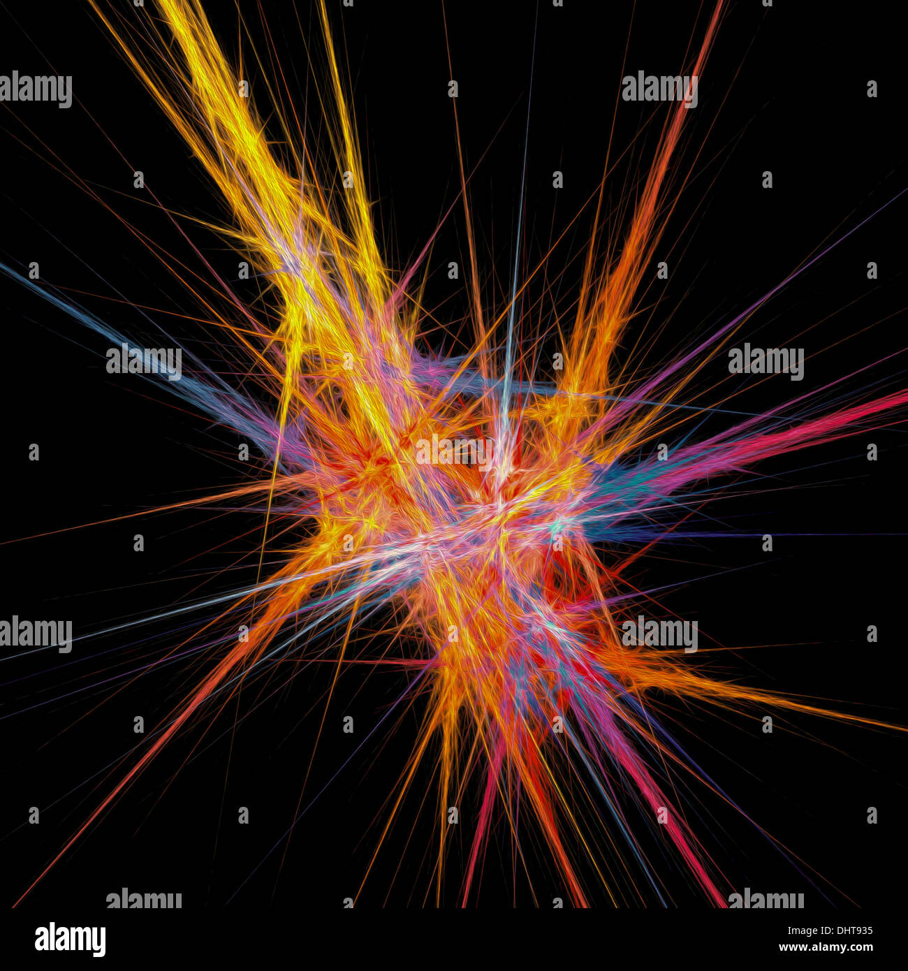 Explosion de couleur sur fond noir Banque D'Images Explosion de couleur sur fond noir Banque D'Images