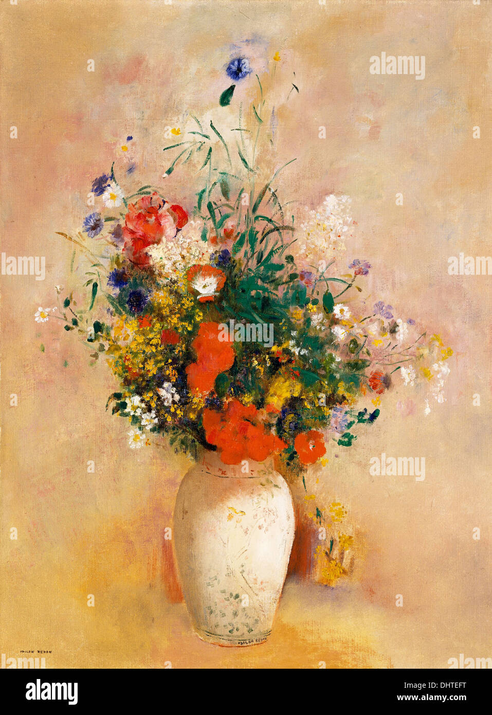Vase de fleurs - d'Odilon Redon, 1904 Banque D'Images