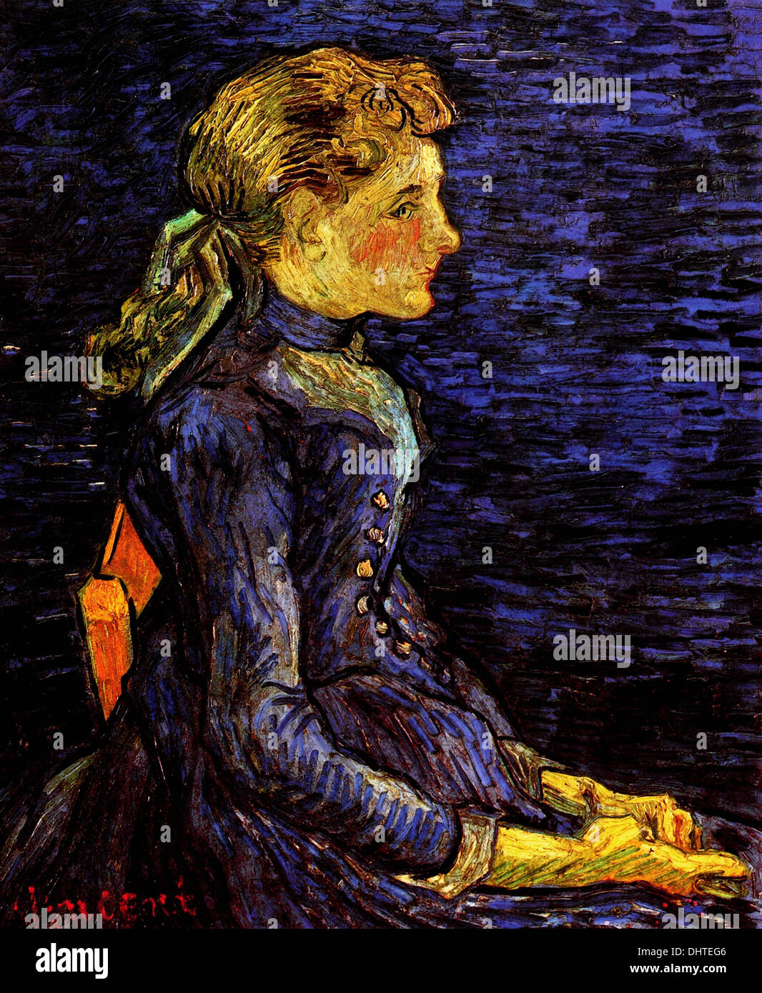 Portrait d'Adeline Ravoux - par Vincent van Gogh, 1890 Banque D'Images