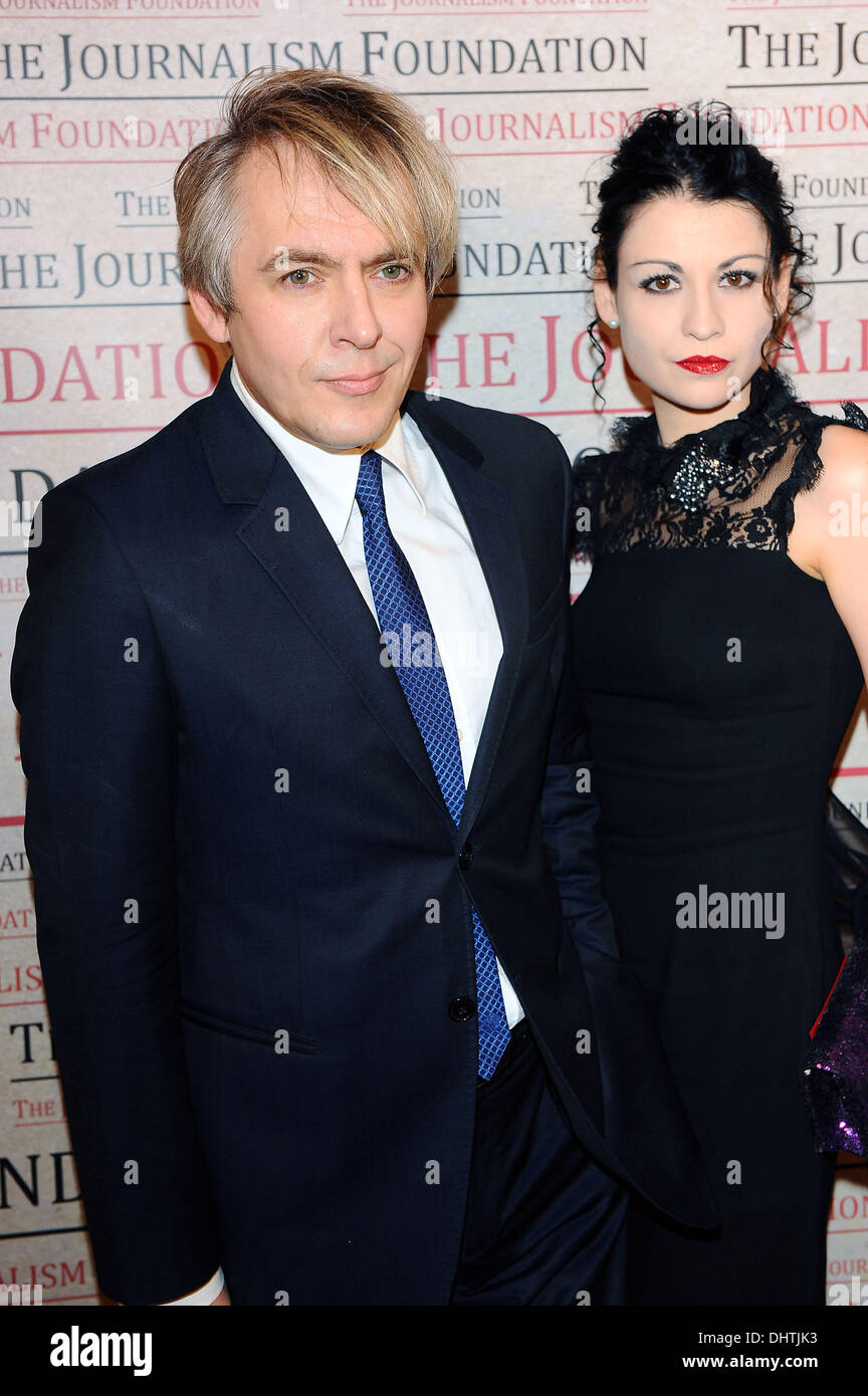 Nick Rhodes et sa femme à la soirée 'un inestimable' gala de financement pour la Fondation du journalisme. Londres, Angleterre - 22.05.12 Banque D'Images