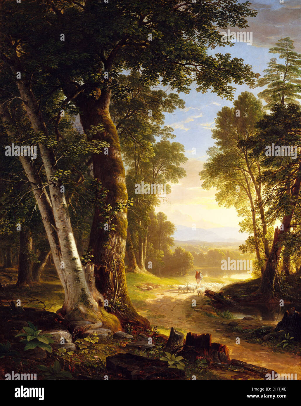 Les Hêtres - par Asher B. Durand, 1845, Hudson River School Banque D'Images