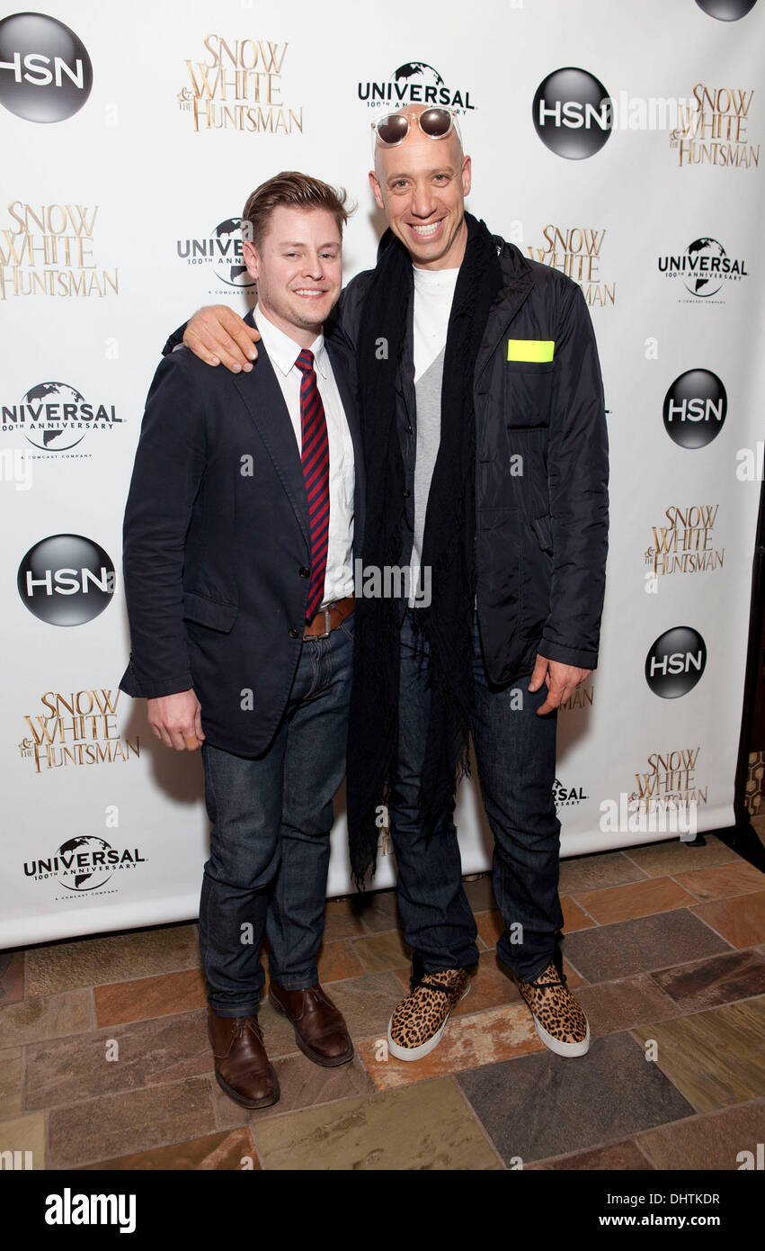 Cronkyte Kipton & Robert Verdi HSN cocktail universel pour 'Snow White & The Huntsman' qui s'est tenue au Tribeca Grand Hotel New York City, USA - 22.05.12 Banque D'Images