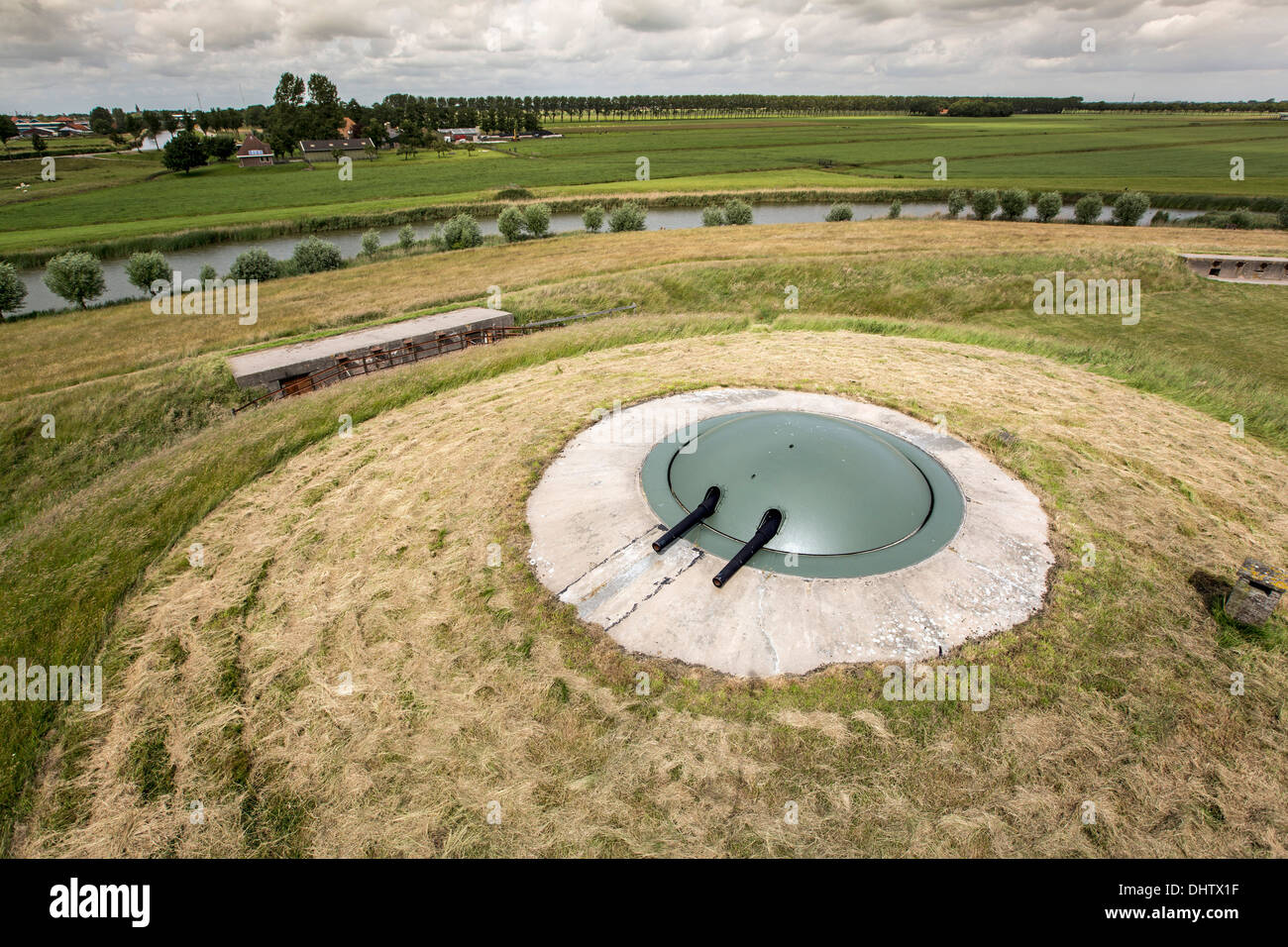 Pays-Bas, Spijcurboor, fort bij Spijcurboor, Beemster POLDER. Ligne de défense d'Amsterdam. Waterlinies Hollandse. Lignes de défense des eaux néerlandaises. Banque D'Images