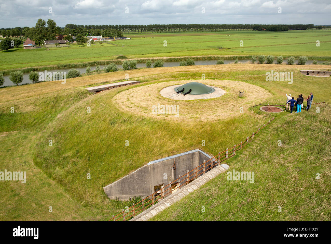 Pays-Bas, Spijcurboor, fort bij Spijcurboor, Beemster POLDER. Ligne de défense d'Amsterdam. Waterlinies Hollandse. Lignes de défense des eaux néerlandaises. Banque D'Images