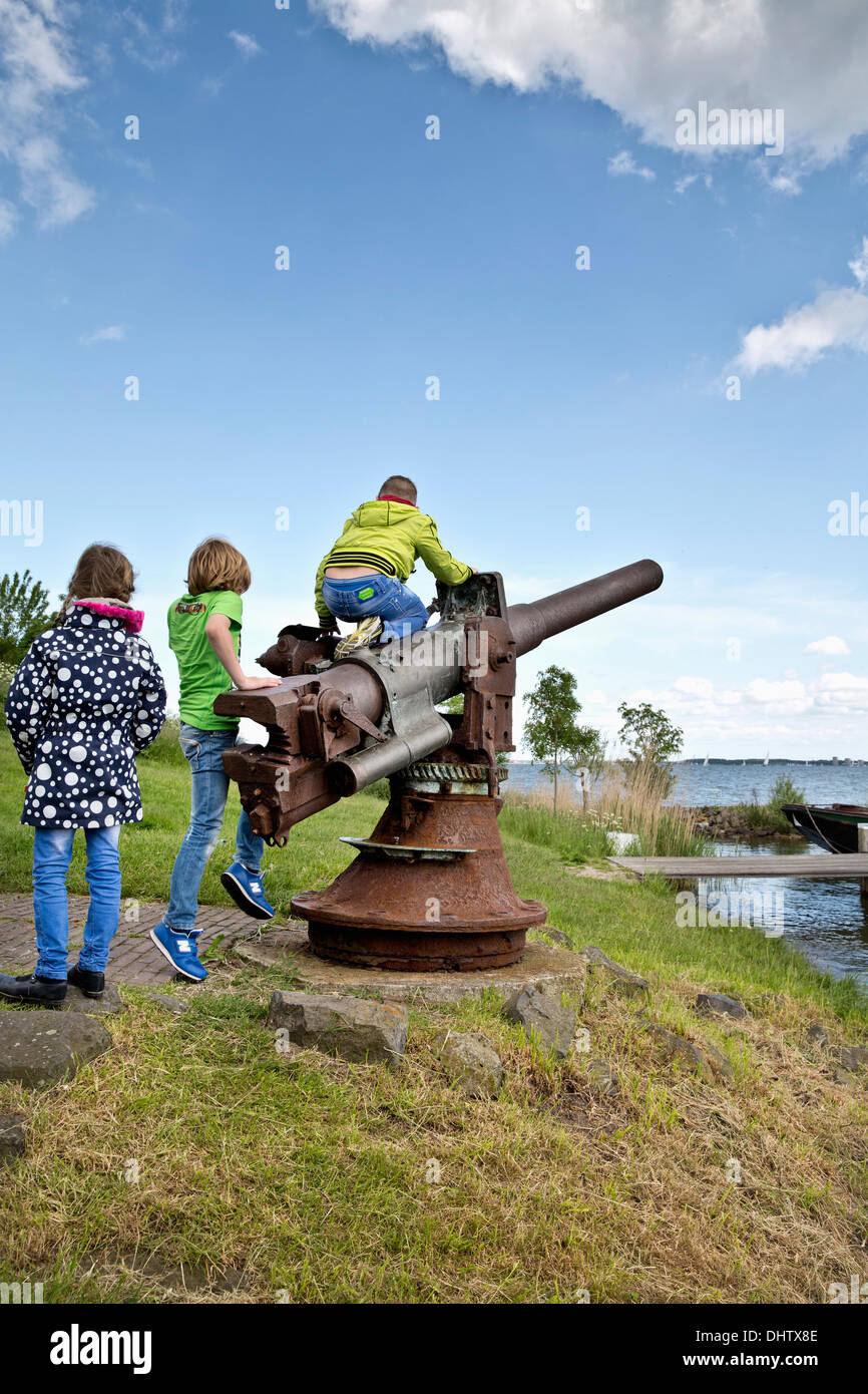 Pays-Bas, Muiden, fort, île PAMPUS à IJmeer, ligne de défense d'Amsterdam. Waterlinies Hollandse. Lignes de défense des eaux néerlandaises. Banque D'Images