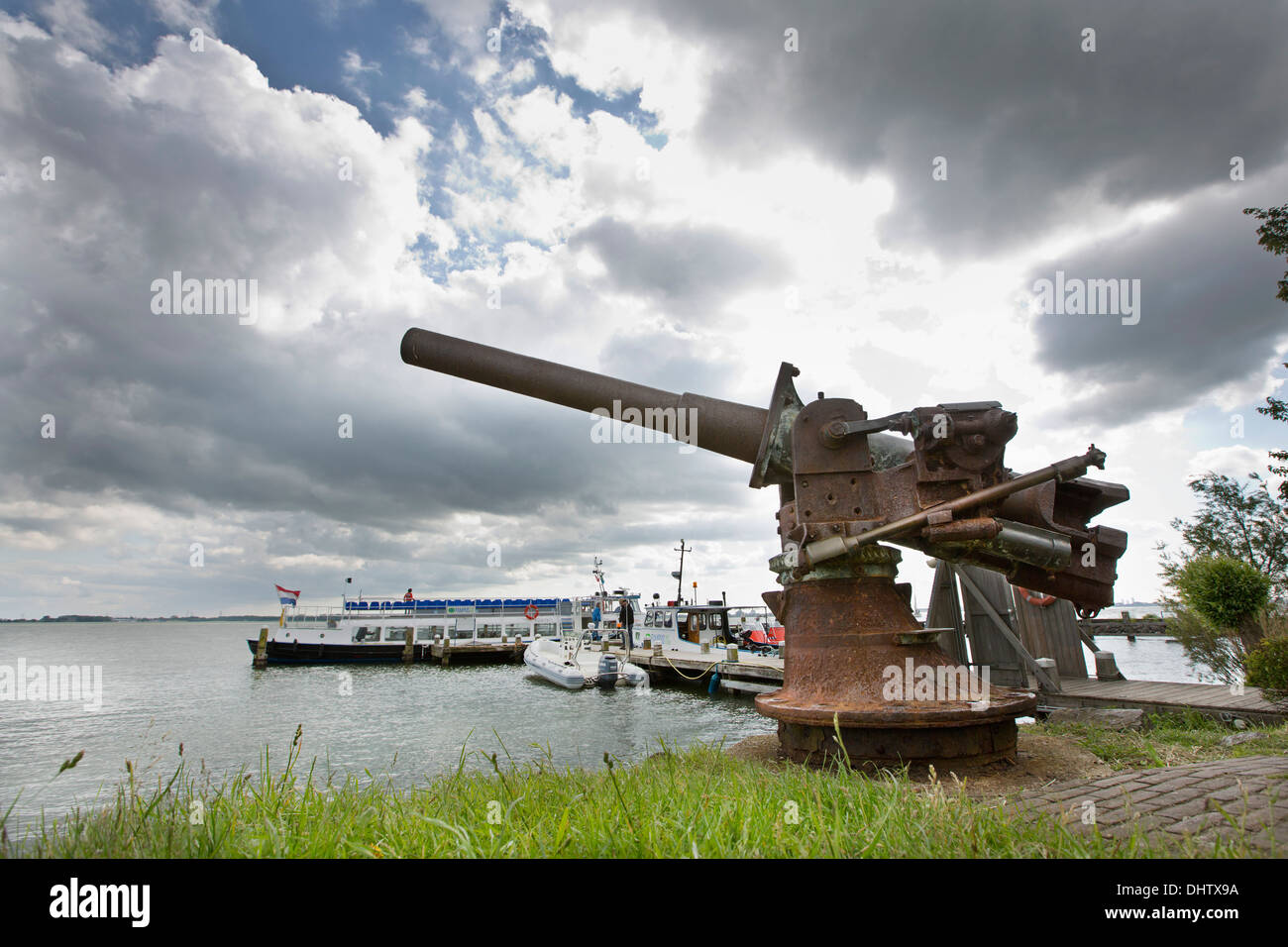 Pays-Bas, Muiden, fort, île PAMPUS à IJmeer, ligne de défense d'Amsterdam. Waterlinies Hollandse. Lignes de défense des eaux néerlandaises. Banque D'Images