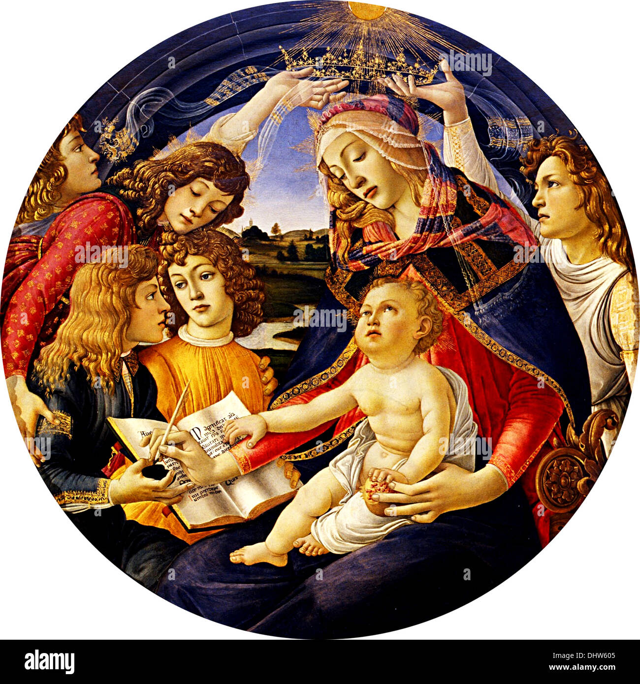 Madone du Magnificat - par Sandro Botticelli, 1481 Banque D'Images