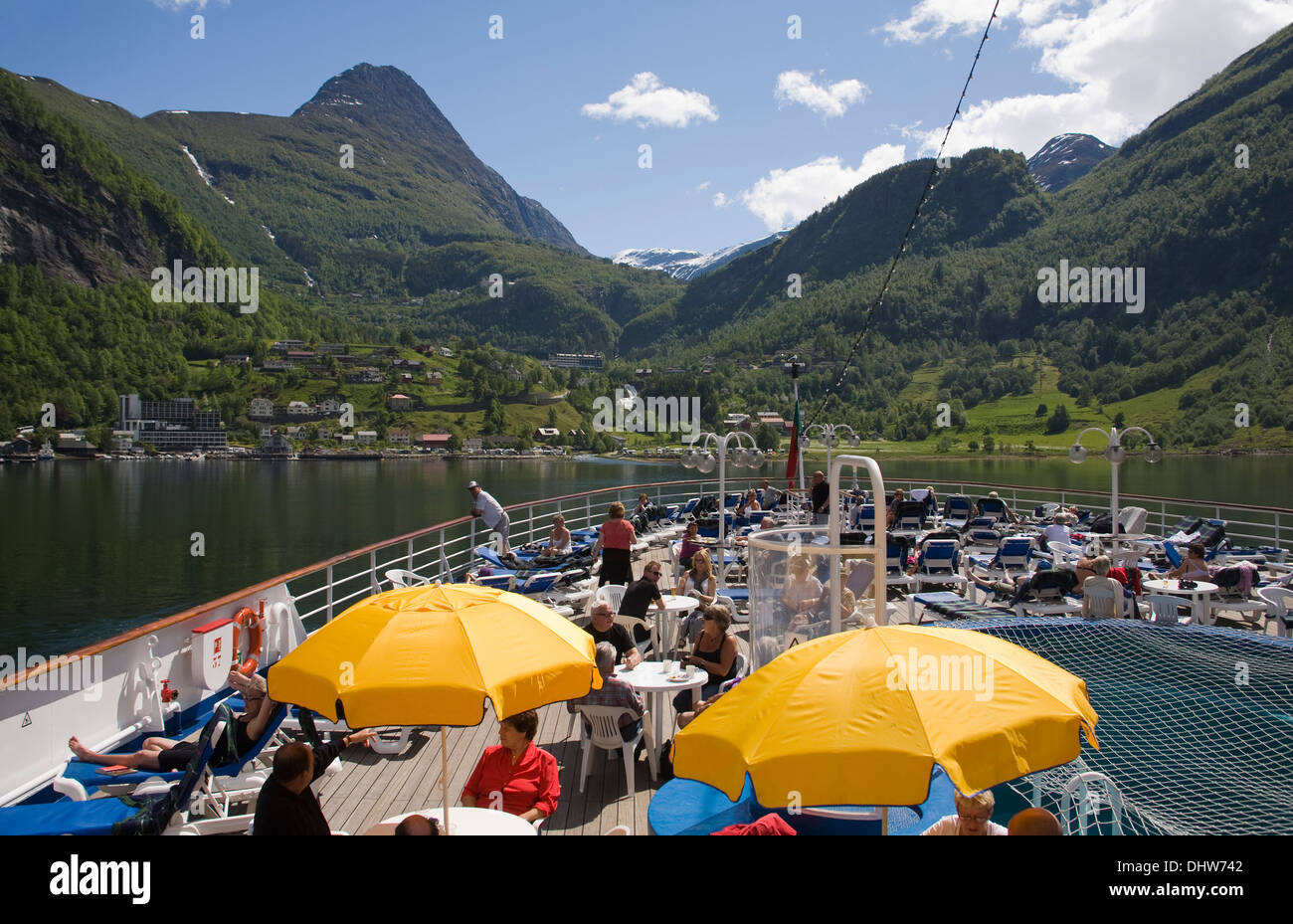 Bateau de croisière M/S Norvège Fjord Geirangerfjorden Funchal Banque D'Images