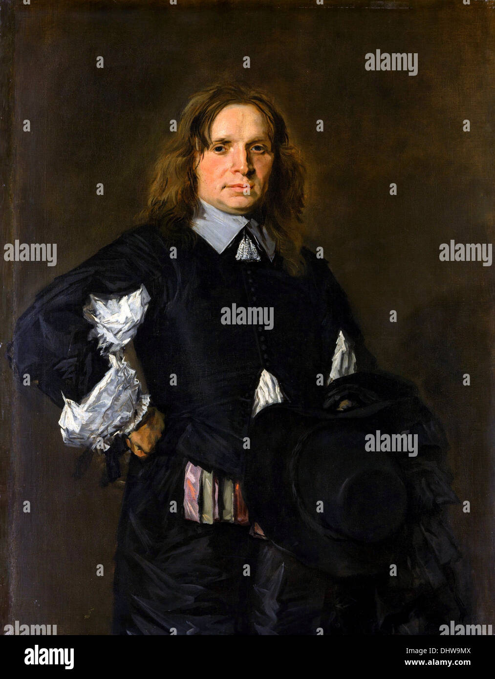 Portrait d'un homme - par Frans Hals , Années 1650 Banque D'Images