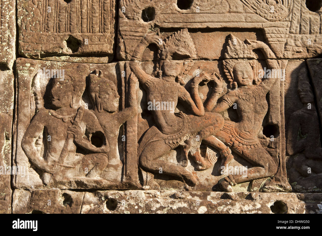 La danse Apsaras, Angkor Thom, Siem Reap, Banque D'Images