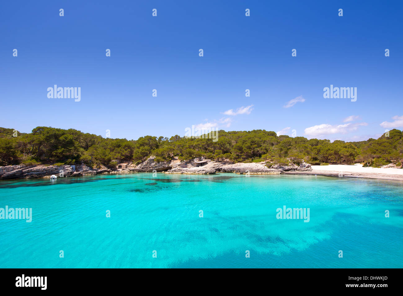 Menorca Cala en Turqueta Ciutadella Méditerranée turquoise à Iles Baléares Banque D'Images