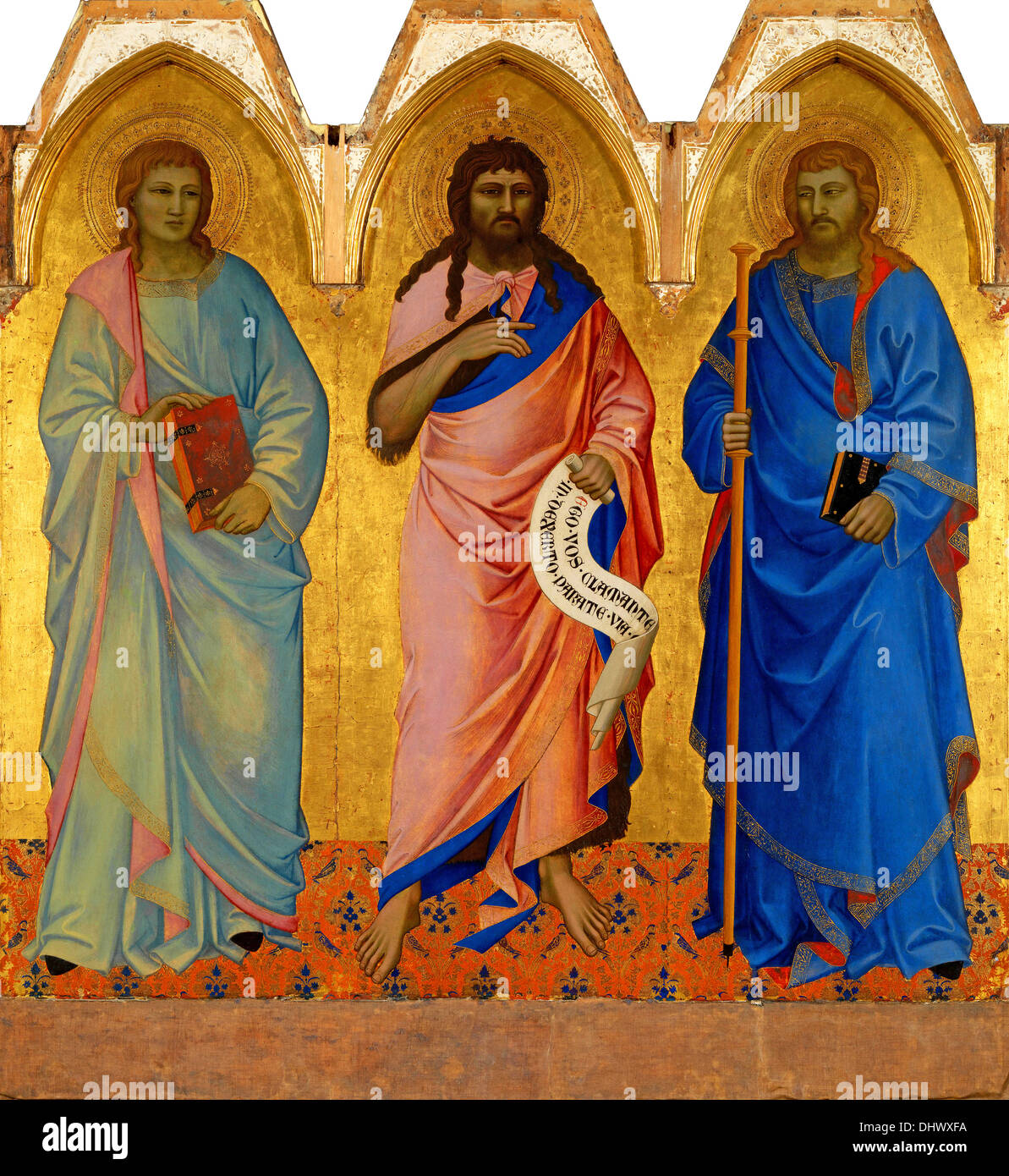 Les trois saints - par Nardo di Cione, 1365 Banque D'Images