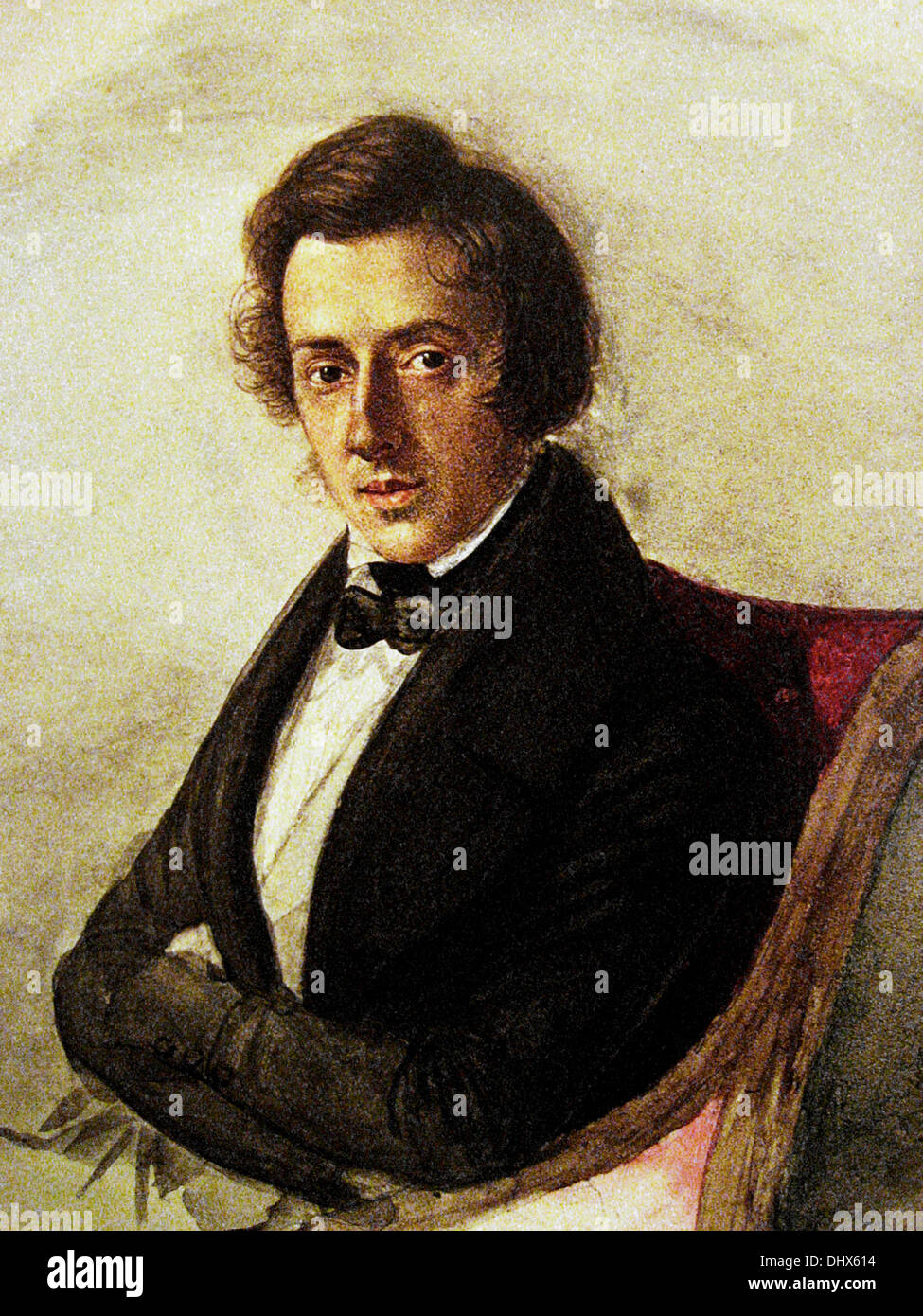 Portrait de Frédéric Chopin à l'âge de 25 ans - par Maria Wodzinska, 1835 Banque D'Images