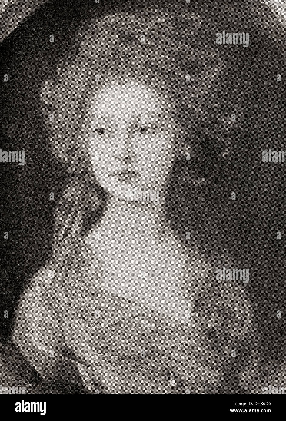 La princesse Elizabeth, 1770 - 1840. Membre de la famille royale britannique Banque D'Images
