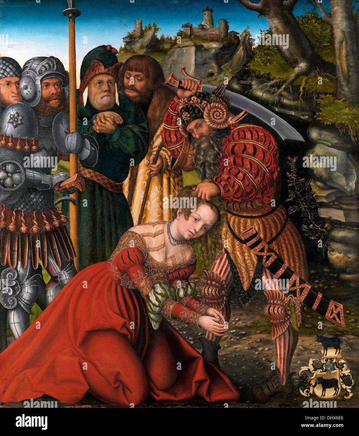 Le martyre de Sainte Barbara - par Lucas Cranach l'ancien 1510 Banque D'Images