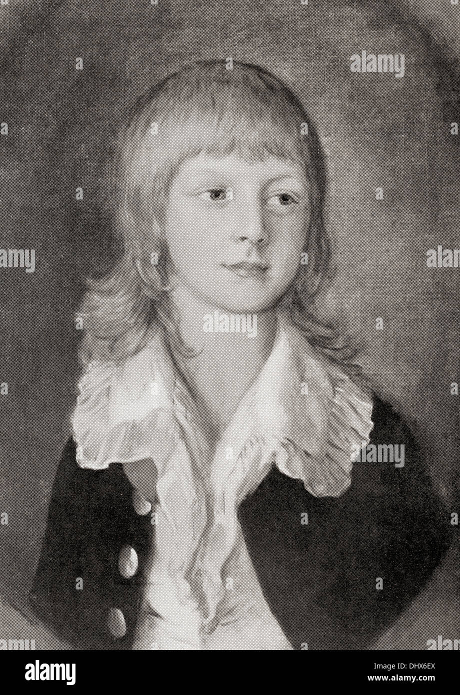 Le Prince Adolphus, 1er duc de Cambridge, 1774 -1850, comme un enfant. Banque D'Images