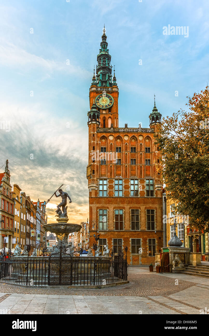 Le marché Long de Gdansk est l'une des principales attractions touristiques de la ville. Banque D'Images