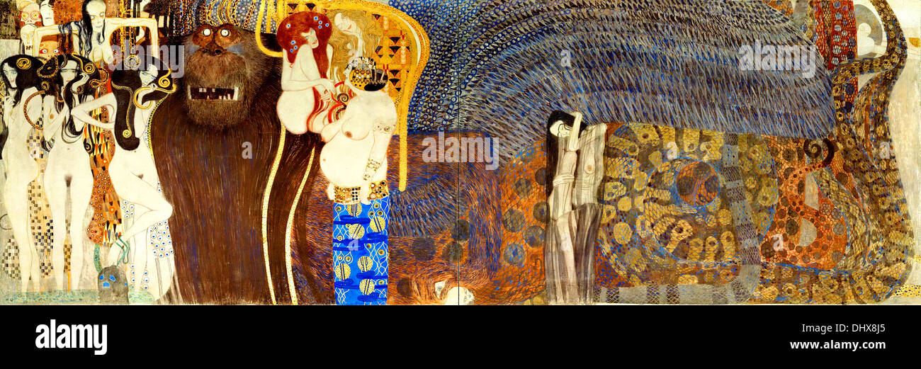 Forces du Mal - par Gustav Klimt, 1902 Banque D'Images