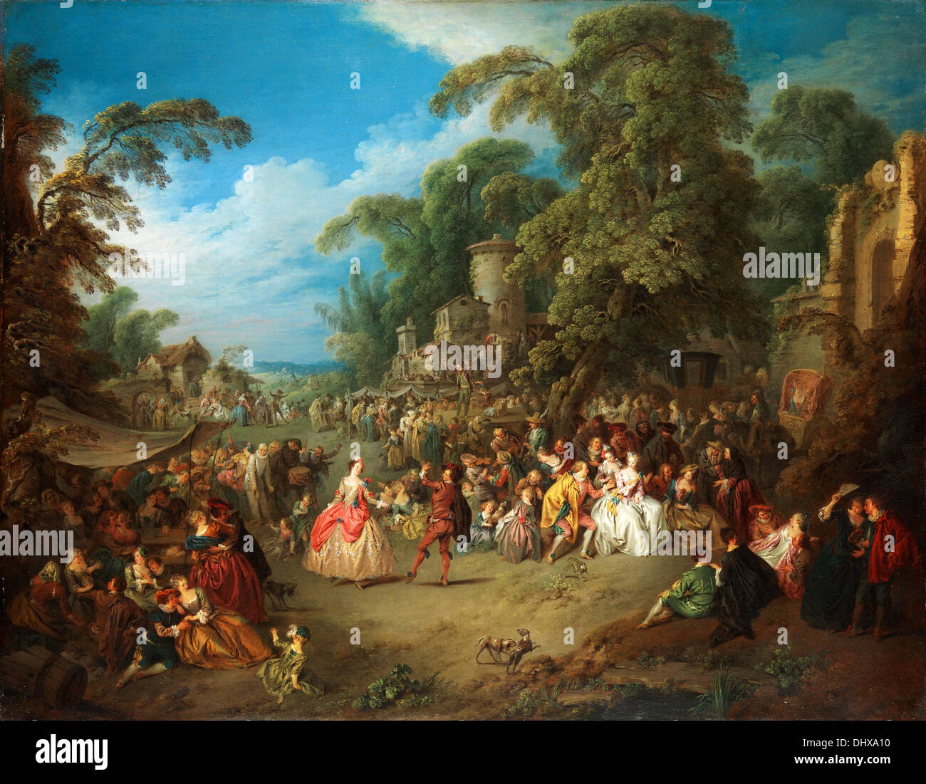 La foire à Bezons - par Jean-Baptiste Joseph Pater, 1733 Banque D'Images