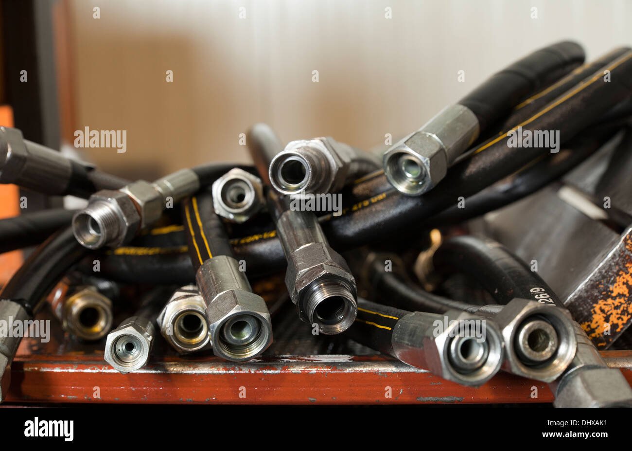 flexibles hydrauliques Banque D'Images