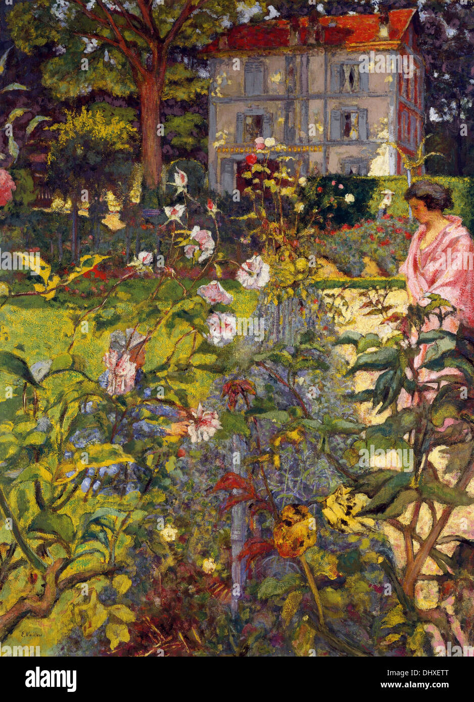 Jardin à Vaucresson - par Édouard Vuillard, 1920 Banque D'Images