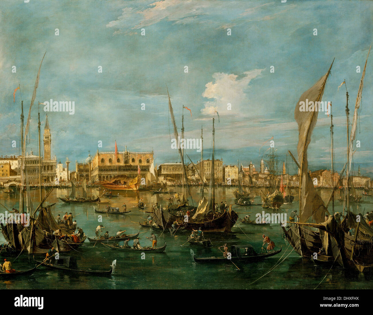 De Venise le Bacino di San Marco - par Francesco Guardi, 1760 Banque D'Images