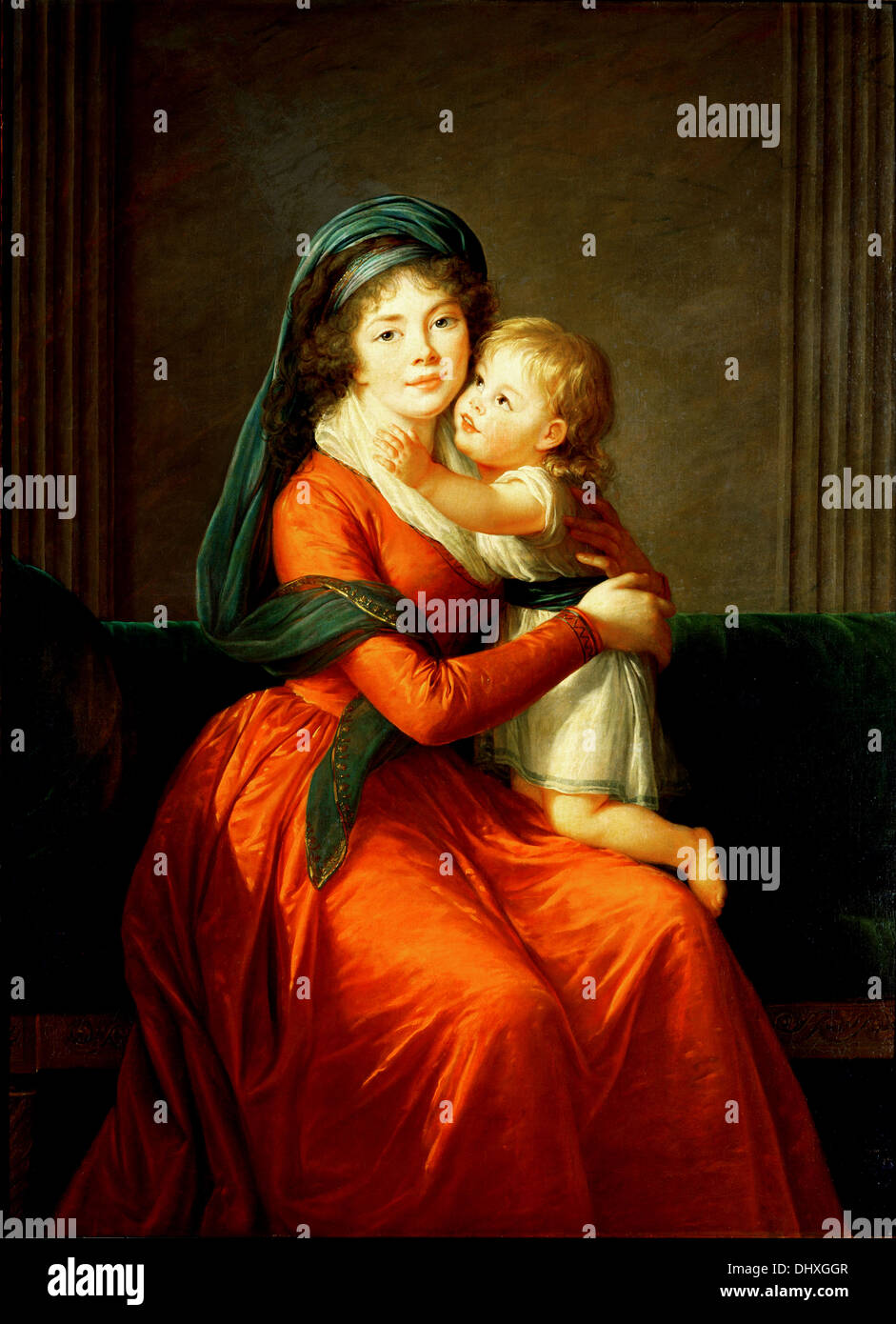 La princesse Alexandra Golitsyna avec fils Piotr - par Élisabeth Louise Vigée Le Brun, 1794 Banque D'Images