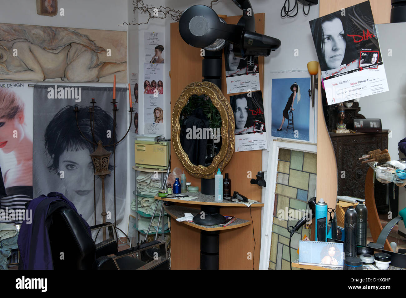 Salon de coiffure Banque D'Images