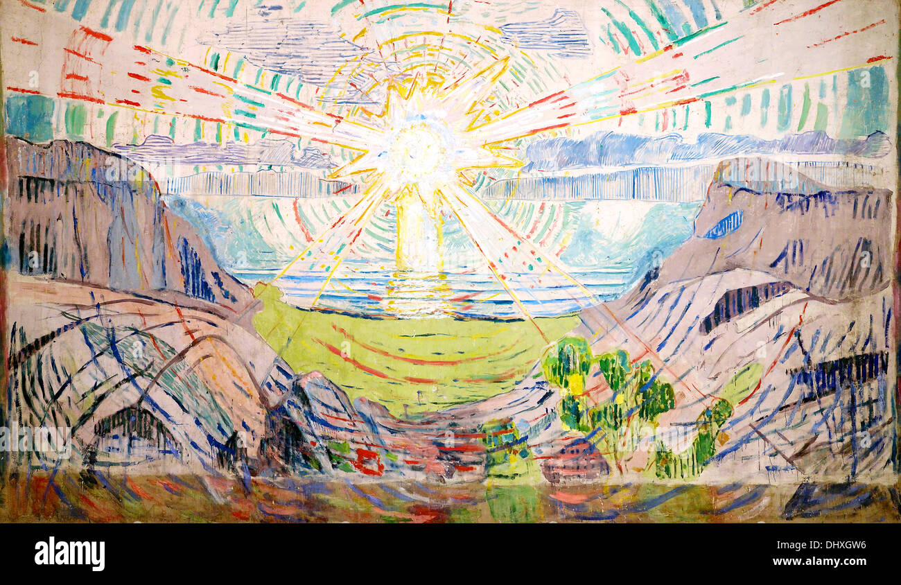 Le Soleil - d'Edvard Munch, 1911 Banque D'Images