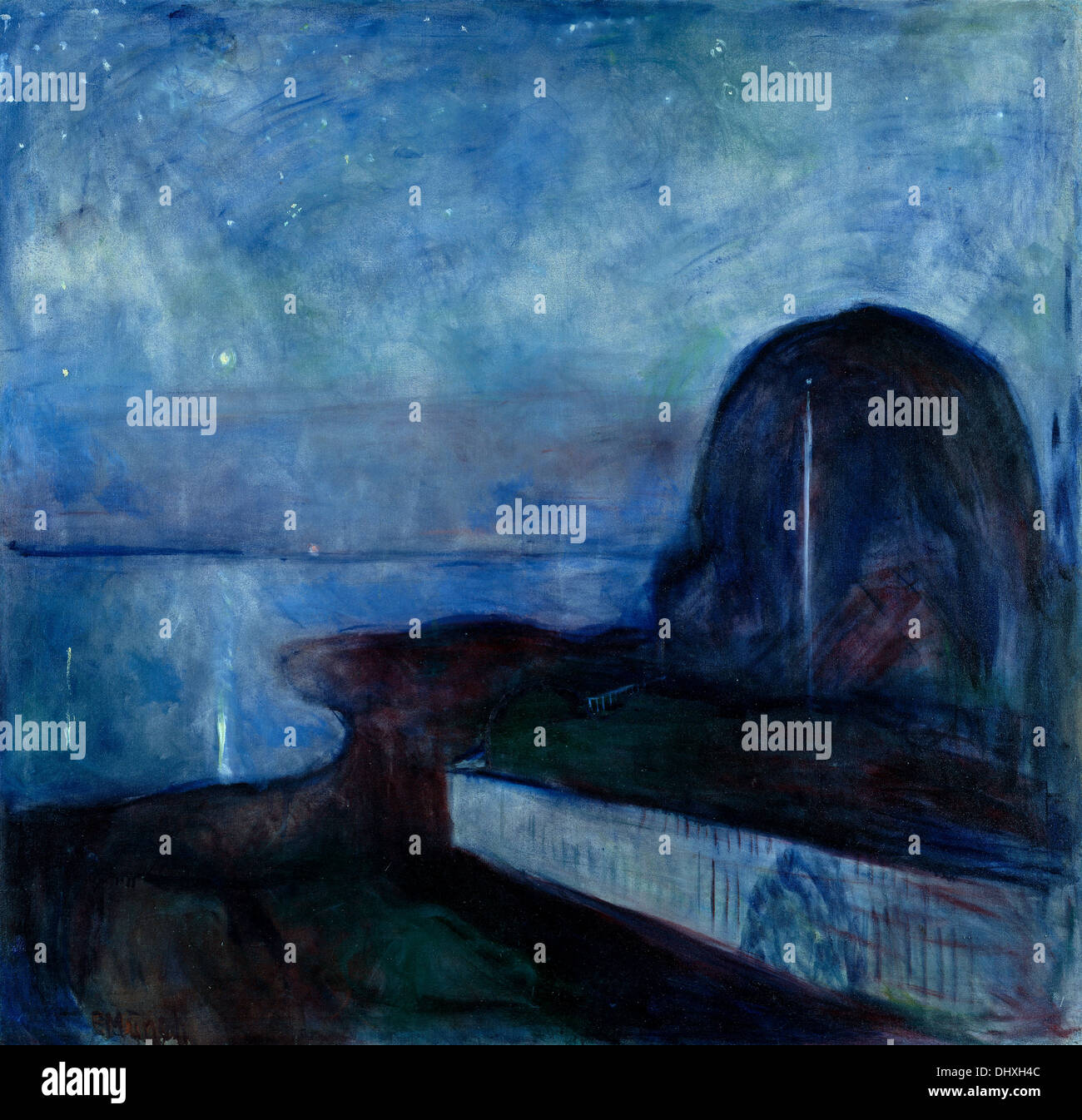 Nuit étoilée - d'Edvard Munch, 1893 Banque D'Images