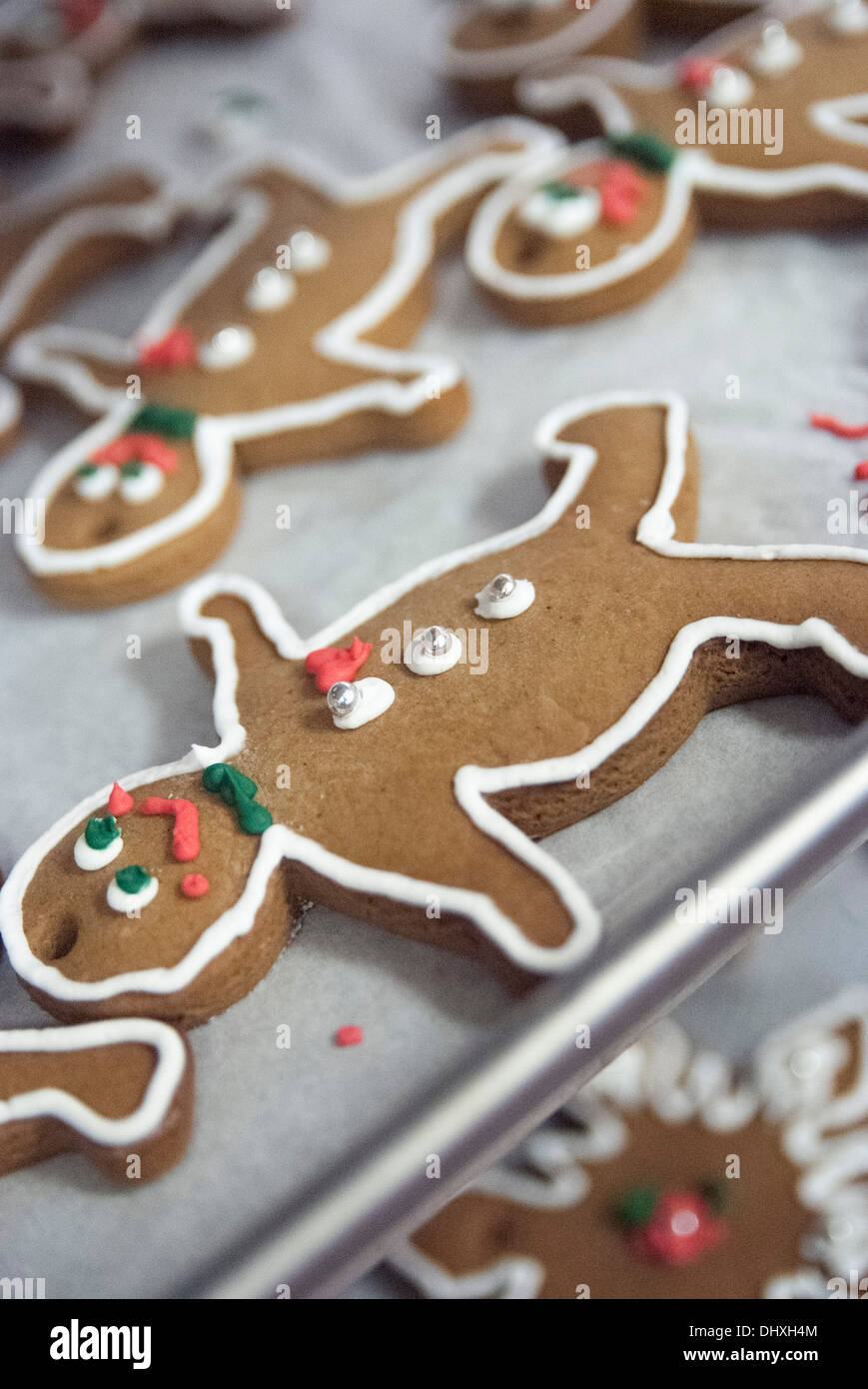 Gingerbread men cookies Banque D'Images