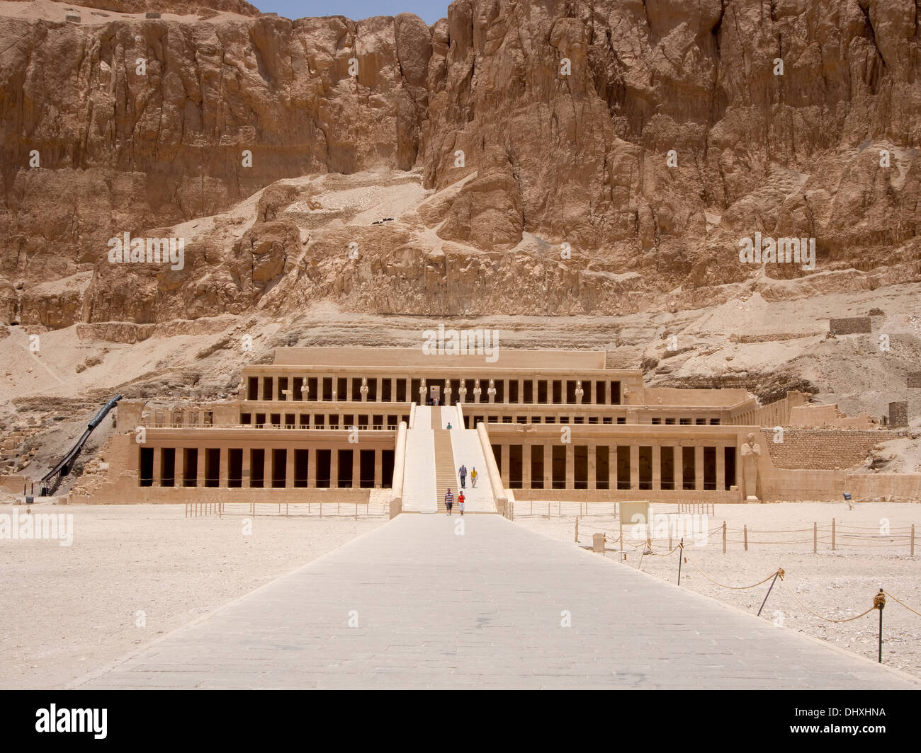 Le temple funéraire de la reine Hatshepsout, Luxor, Egypte Banque D'Images