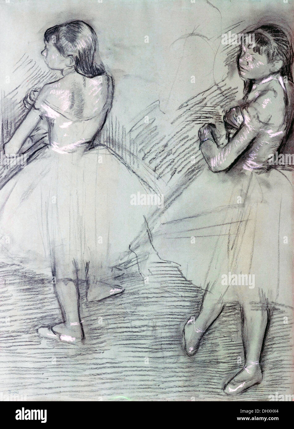 Deux danseurs - par Edgar Degas, 1879 Banque D'Images