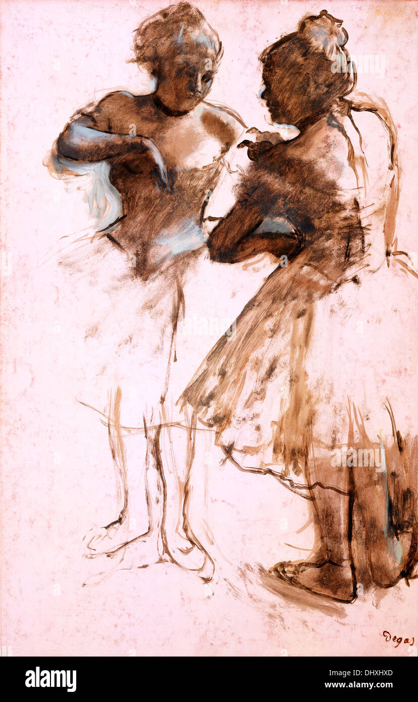 Deux danseurs - par Edgar Degas, 1873 Banque D'Images