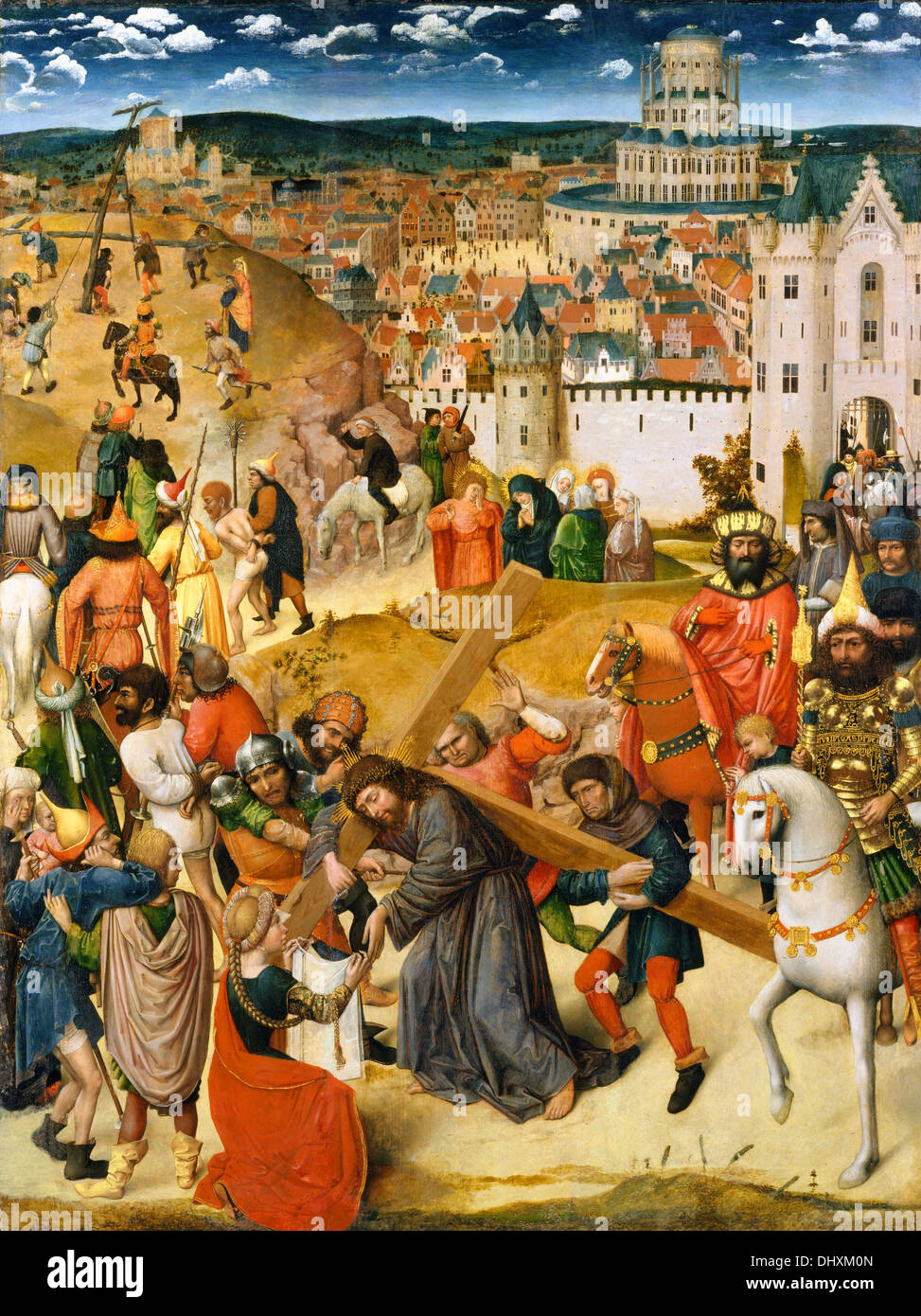 Le Christ portant la croix - Nord par peintre hollandais inconnu 1470 Banque D'Images