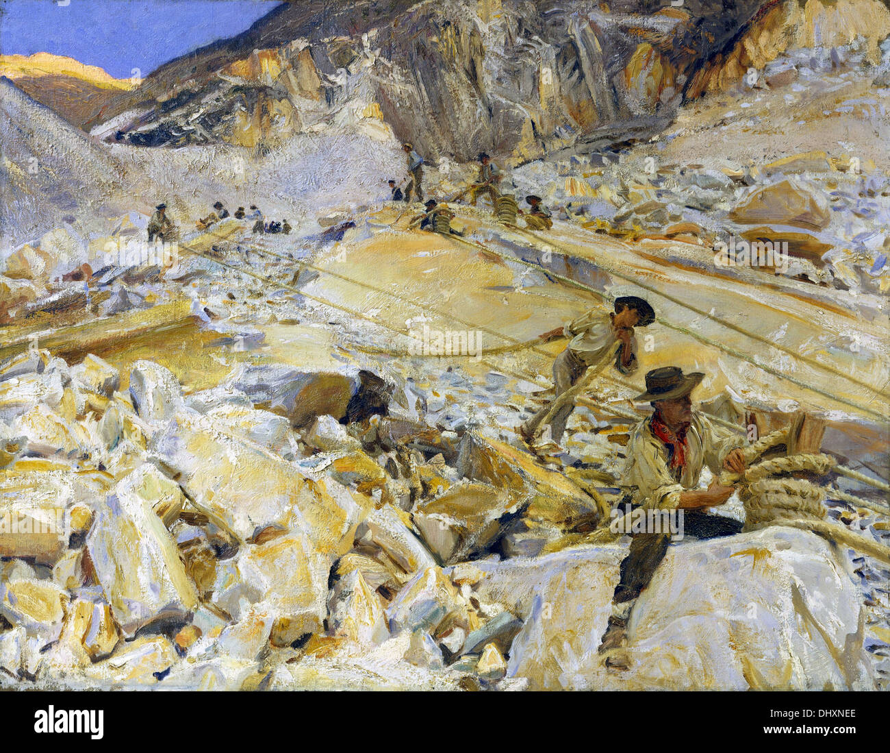 La réduction des carrières de marbre de Carrara - par John Singer Sargent, 1911 Banque D'Images