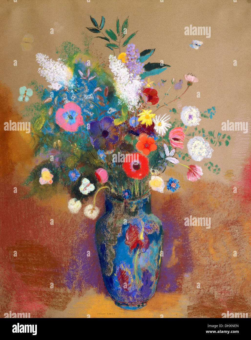 Bouquet de fleurs - d'Odilon Redon, 1905 Banque D'Images