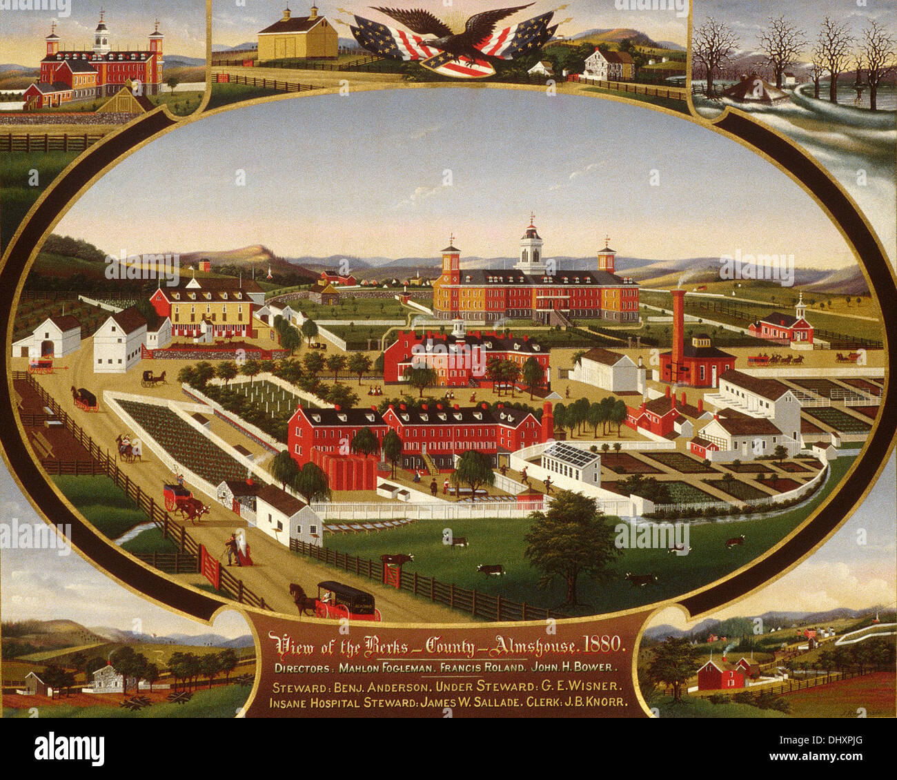 Berks Comté d'indigents - par John Rasmussen, 1880 Banque D'Images
