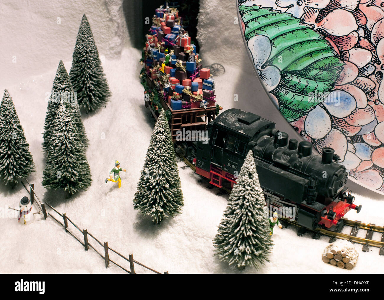 Selfridges Oxford Street London Christmas window display 2013 Banque D'Images