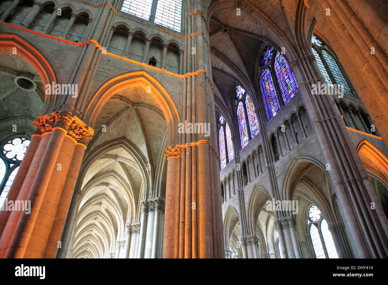 La cathédrale de Reims, France Banque D'Images