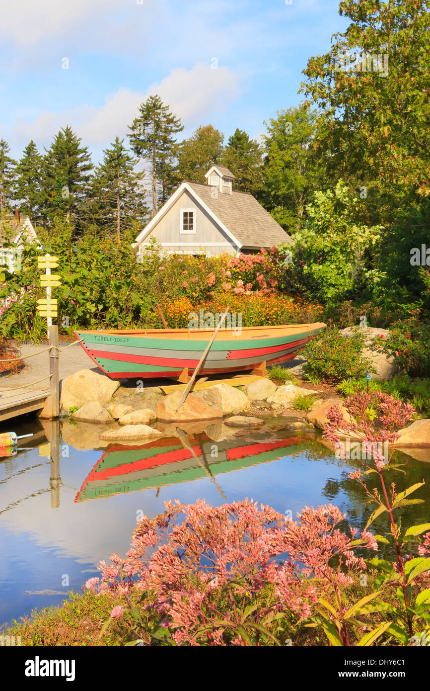 Jardin d'enfants, jardins botaniques de la côte du Maine, à Boothbay, Maine, États-Unis Banque D'Images