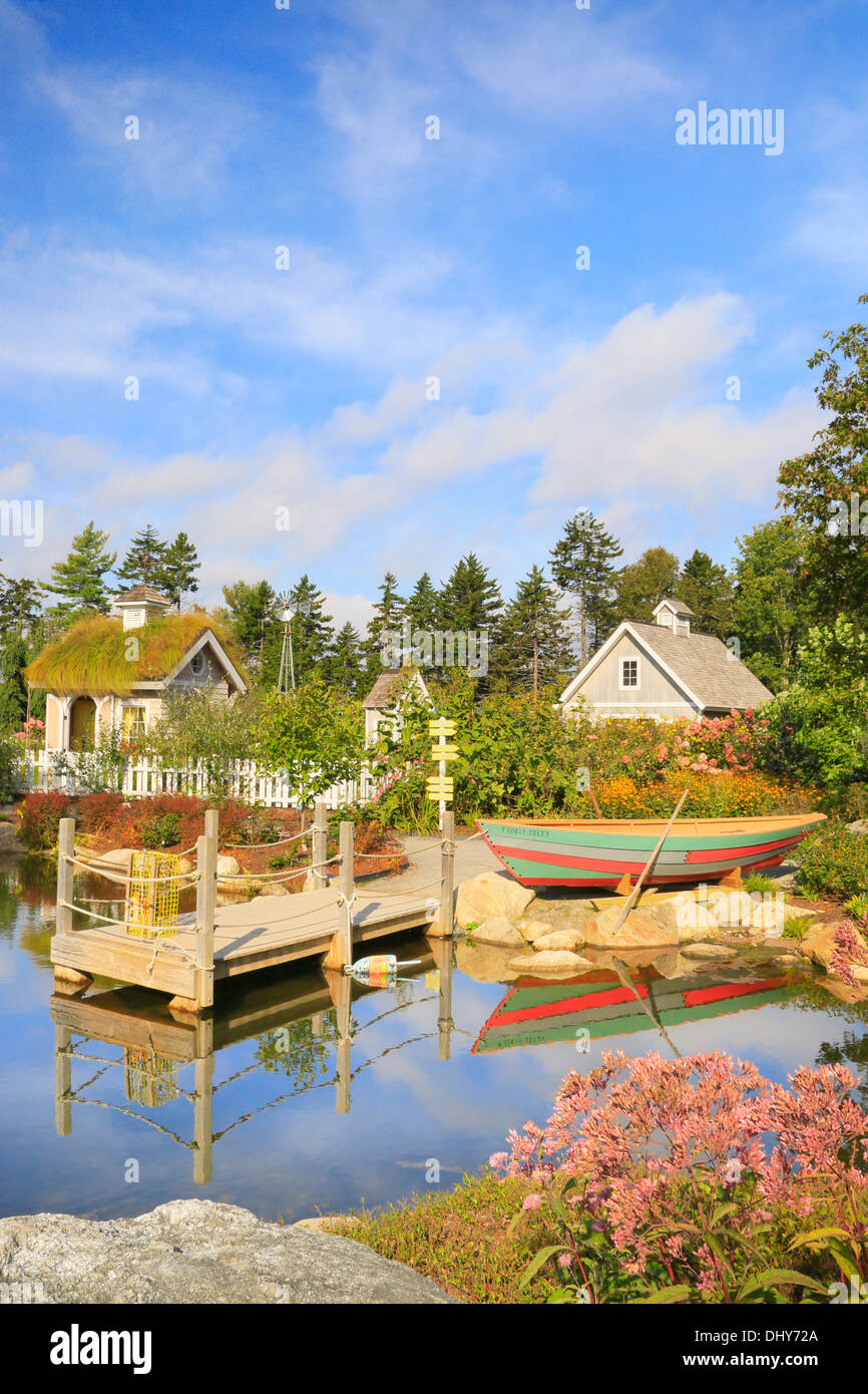 Jardin d'enfants, jardins botaniques de la côte du Maine, à Boothbay, Maine, États-Unis Banque D'Images