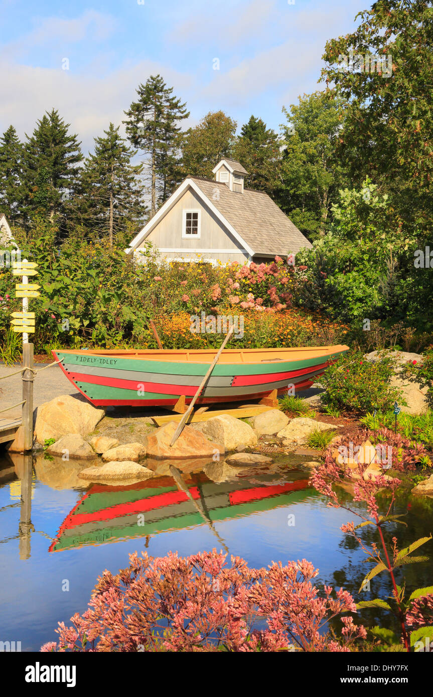 Jardin d'enfants, jardins botaniques de la côte du Maine, à Boothbay, Maine, États-Unis Banque D'Images