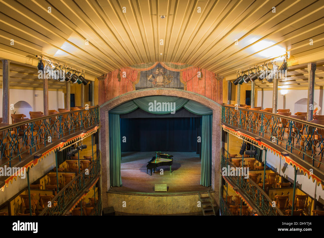 Teatro Municipal, le plus ancien théâtre fonctionnement en Amérique latine, Ouro Preto, Minas Gerais, Brésil Banque D'Images